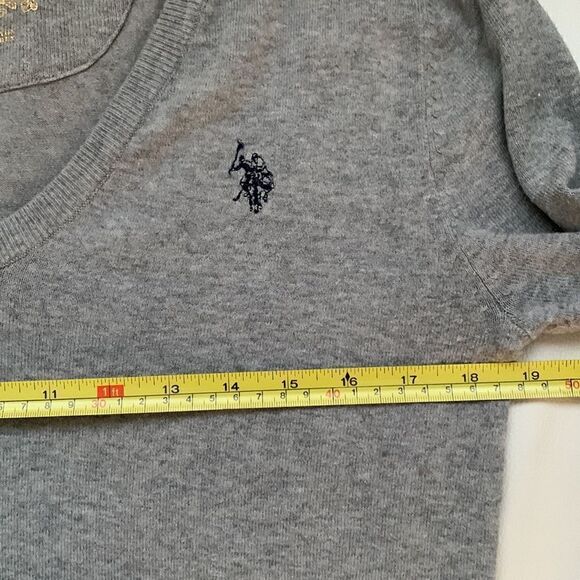 U.S.Polo Assn. Cotton Blend V- neck Long Sleeve Women’s Size L - Picture 5 of 8